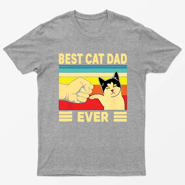Sport Grey Best Cat Dad Ever T-Shirt