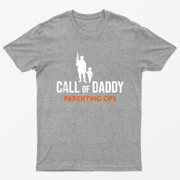 Sport Grey Call of Daddy Parenting Ops T-Shirt