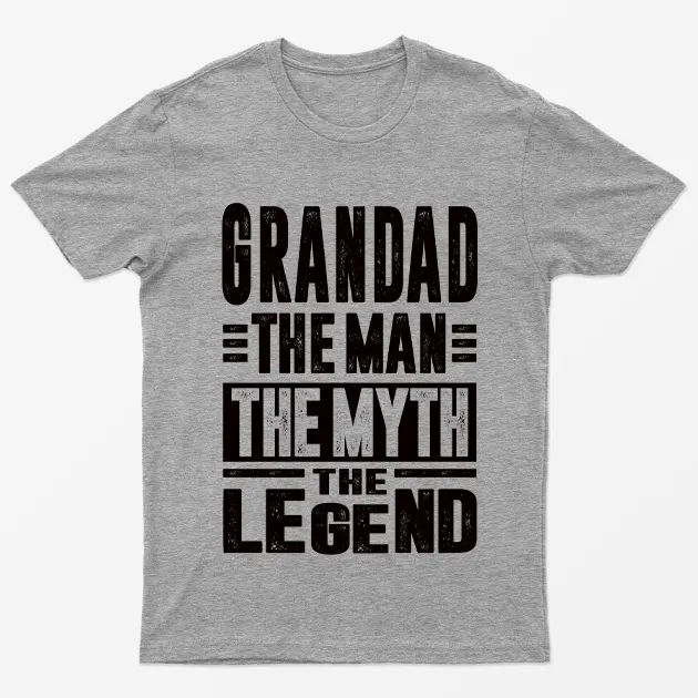 Sport Grey Grandad The Man The Myth The Legend Graphic T-Shirt