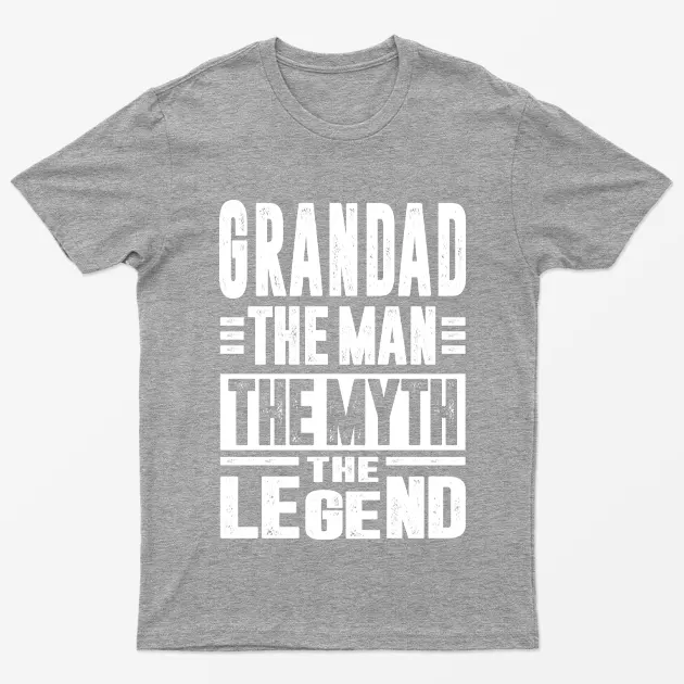Sport Grey Grandad The Man The Myth The Legend T-Shirt