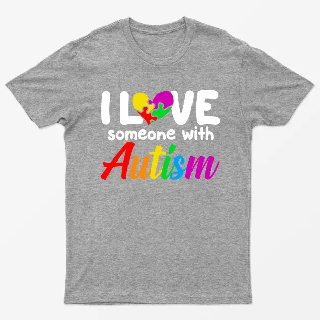 Sport Grey I Love Someone With Autism T-Shirt