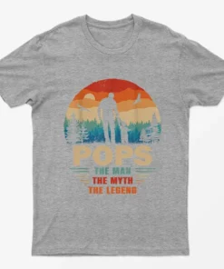 Sport Grey Pops The Man The Myth The Legend Graphic T-Shirt