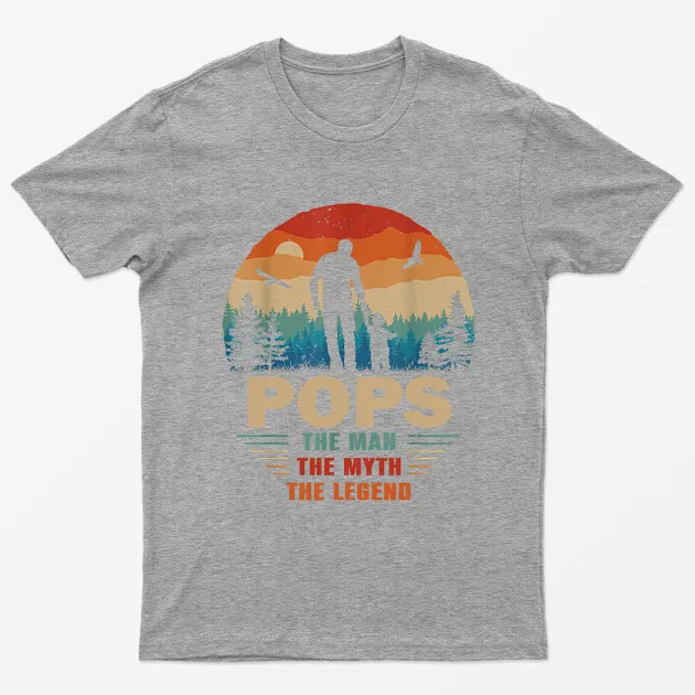 Sport Grey Pops The Man The Myth The Legend Graphic T-Shirt