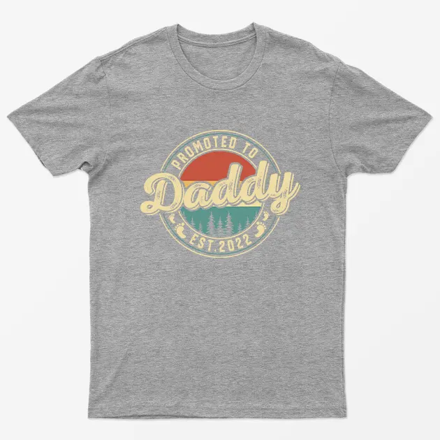 Sport Grey Promoted to Daddy Est 2022 T-Shirt