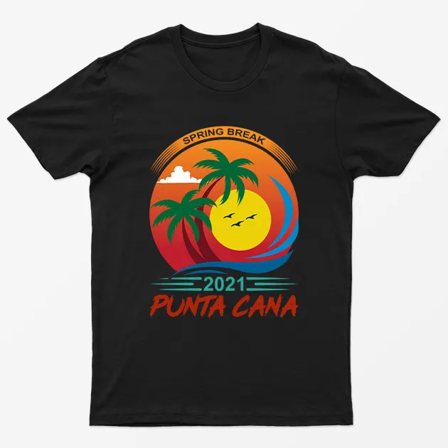 Black Spring Break Punta Cana Camping T-Shirt