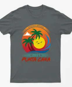 Charcoal Spring Break Punta Cana Camping T-Shirt