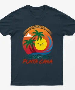 Navy Blue Spring Break Punta Cana Camping T-Shirt