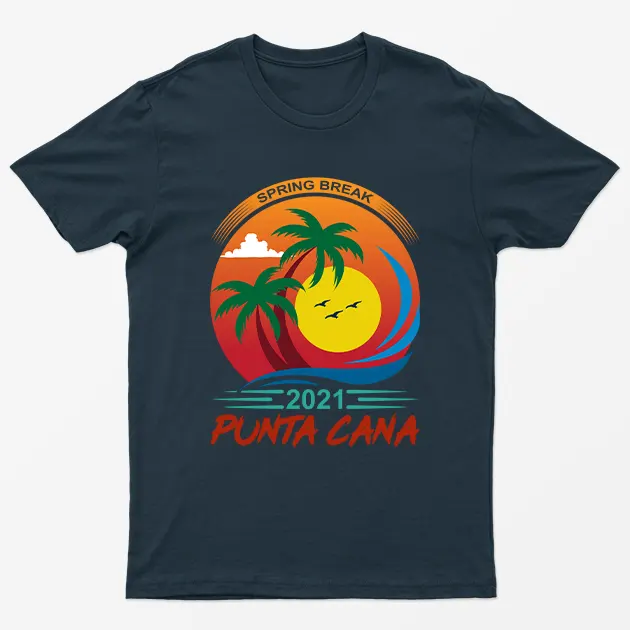 Navy Blue Spring Break Punta Cana Camping T-Shirt