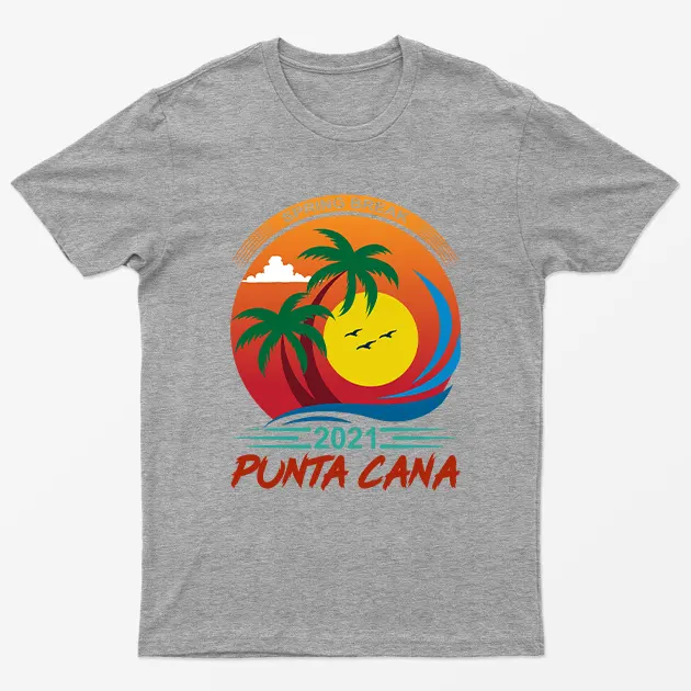Sport Grey Spring Break Punta Cana Camping T-Shirt