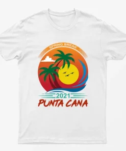 White Spring Break Punta Cana Camping T-Shirt