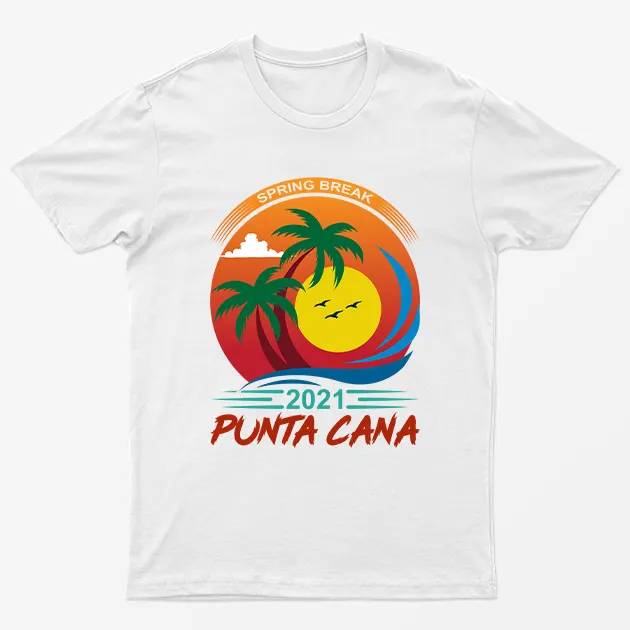 White Spring Break Punta Cana Camping T-Shirt
