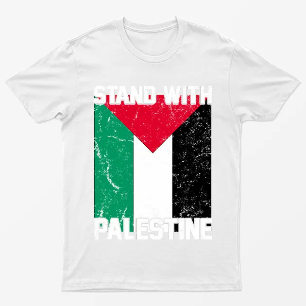 White Stand with Gaza T-Shirt