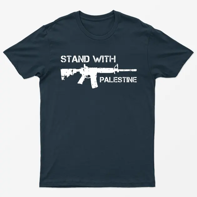 Navy Blue Stand With Palestine T-Shirt