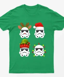Irish Green Star Wars Christmas Graphic T-Shirt