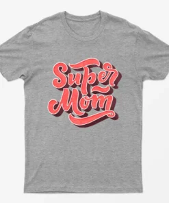 Sport Grey Super Mom Graphic T-Shirt