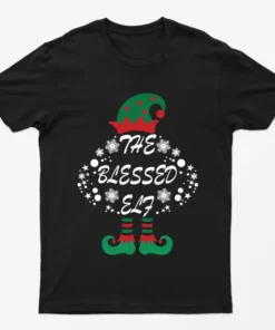 Black The Blessed Elf Christmas T-Shirt