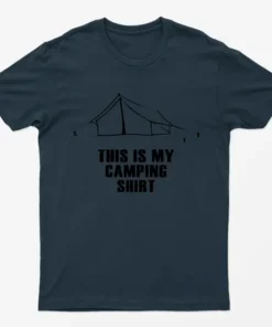 Navy Blue This Is My Camping Graphic T-Shirt
