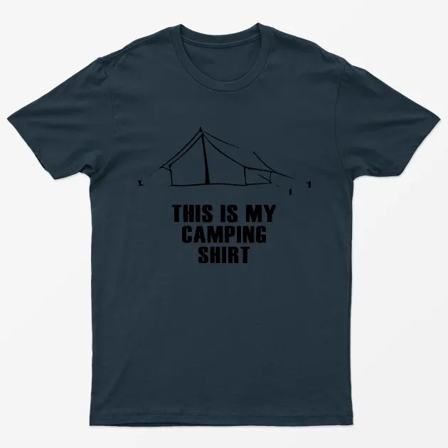 Navy Blue This Is My Camping Graphic T-Shirt