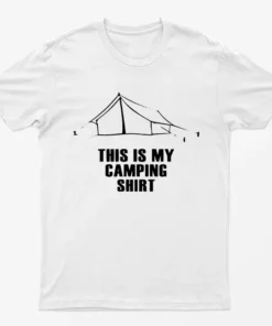 White This Is My Camping Graphic T-Shirt