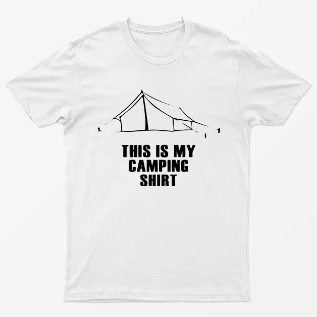White This Is My Camping Graphic T-Shirt
