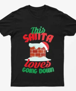 Black This Santa Loves Going Down T-Shirt