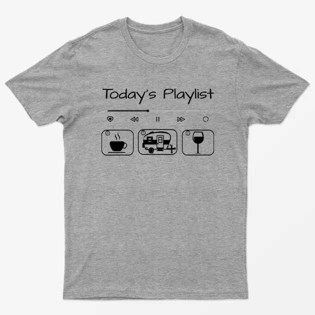 Today Playlists Camping Graphic T-Shirt