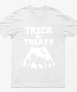 White Trick Or Treat Graphic T-Shirt