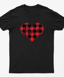 Black True Love Heart Happy Valentine Day T-shirt