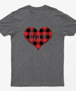 Dark Heather True Love Heart Happy Valentine Day T-shirt