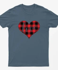 Indigo Blue True Love Heart Happy Valentine Day T-shirt