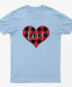 Light Blue True Love Heart Happy Valentine Day T-shirt