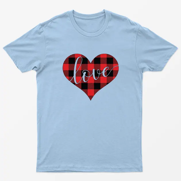Light Blue True Love Heart Happy Valentine Day T-shirt
