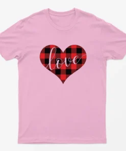 Light Pink True Love Heart Happy Valentine Day T-shirt