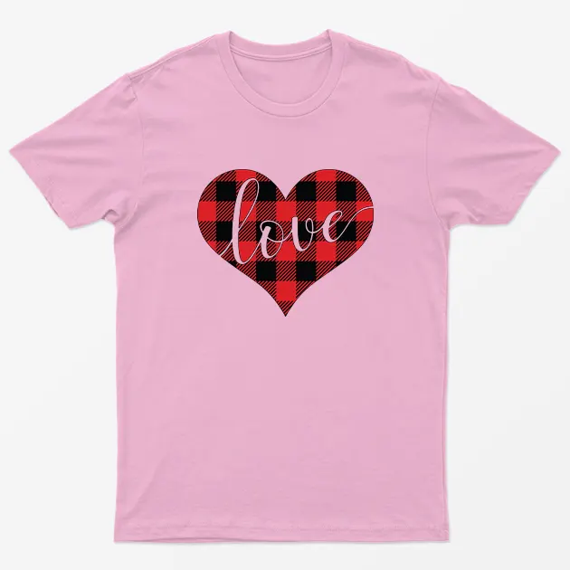 Light Pink True Love Heart Happy Valentine Day T-shirt