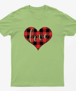 Lime True Love Heart Happy Valentine Day T-shirt