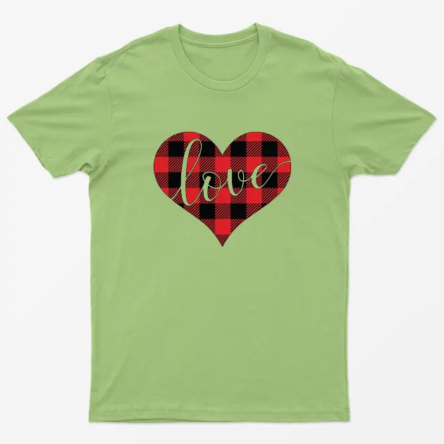 Lime True Love Heart Happy Valentine Day T-shirt