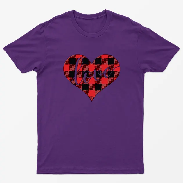 Purple True Love Heart Happy Valentine Day T-shirt