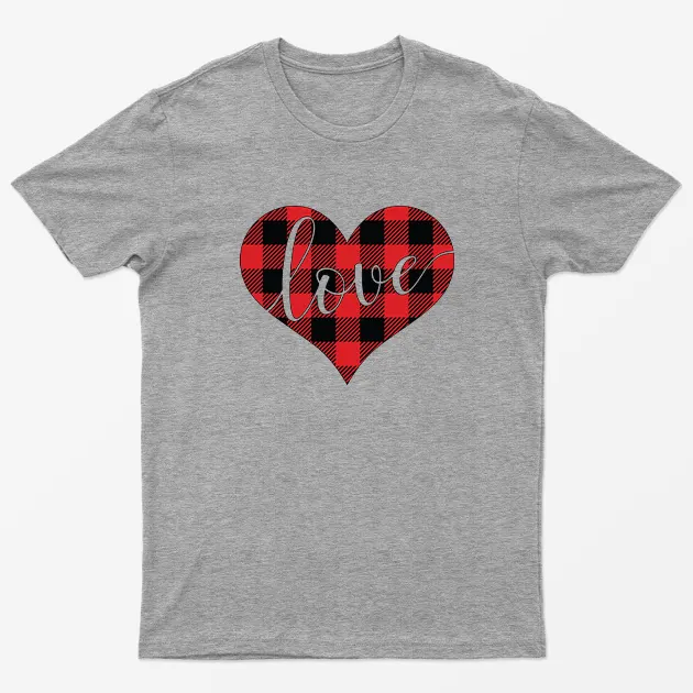 Sport Grey (RS) True Love Heart Happy Valentine Day T-shirt