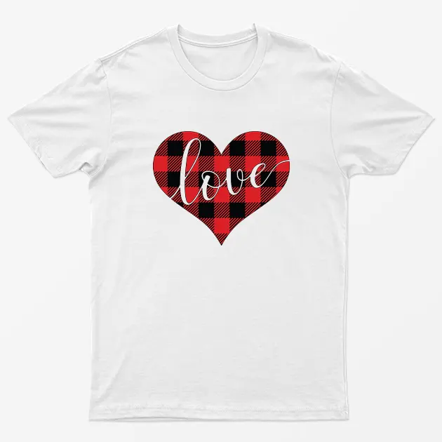 White True Love Heart Happy Valentine Day T-shirt
