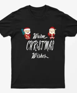 Black Warm Christmas Wishes T-Shirt