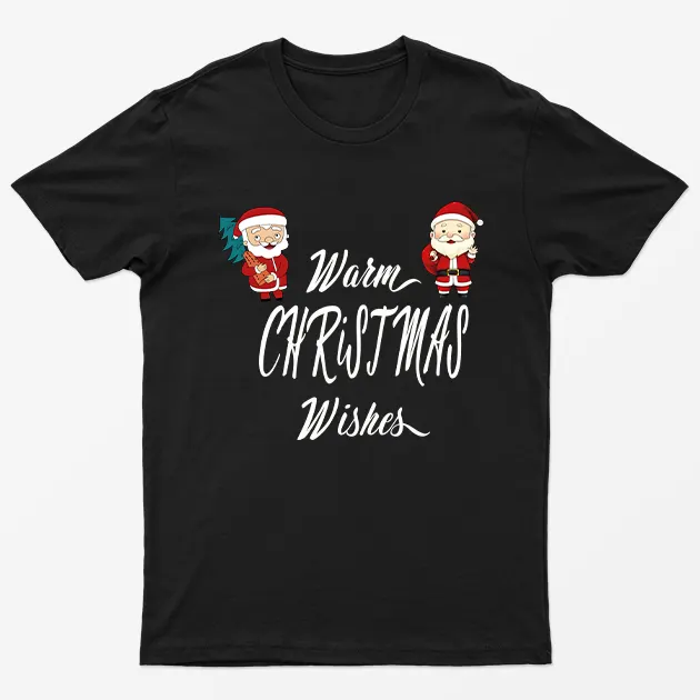 Black Warm Christmas Wishes T-Shirt