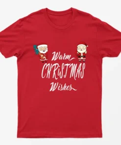 Red Warm Christmas Wishes T-Shirt