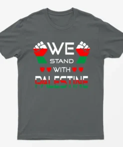 Charcoal We Stand With Palestine T-Shirt