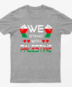 Sport Grey We Stand With Palestine T-Shirt