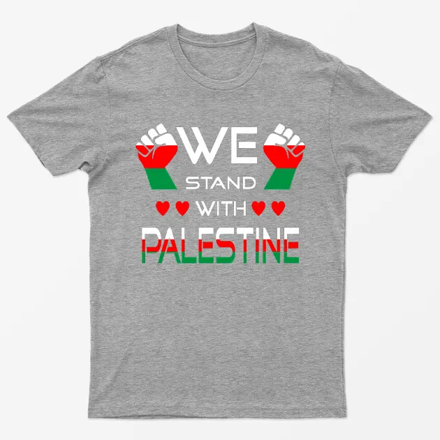 Sport Grey We Stand With Palestine T-Shirt
