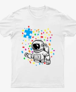 White Autism Awareness Funny Graphic T-Shirt