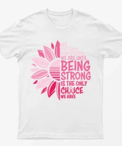White Breast Cancer Awareness Flower T-Shirt