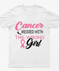 White Breast Cancer Strong Girl T-Shirt