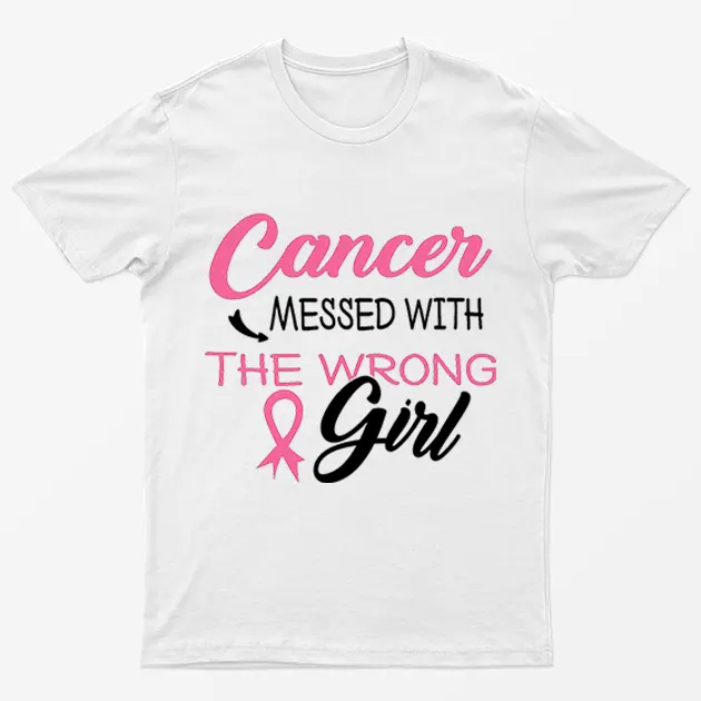 White Breast Cancer Strong Girl T-Shirt