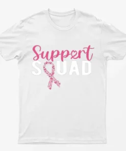 White Breast Cancer Support Squad T-Shirt